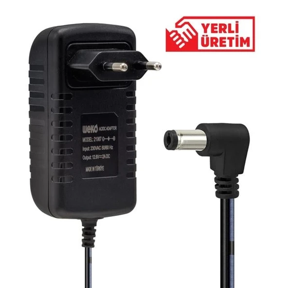 Weko 12.6 Volt - 2 Amper 5.5*2.5 Uçlu Ledli Yerli Üretim Şarjlı Matkap Adaptörü ürün görseli 1