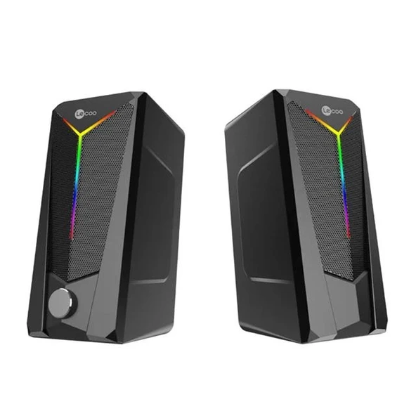 Lenovo Lecoo DS104 Kablolu Usb + 3.5Mm Jack 6W 80dB Rgb Işıklı 1+1 Gaming Speaker - Hoparlör ürün görseli 1