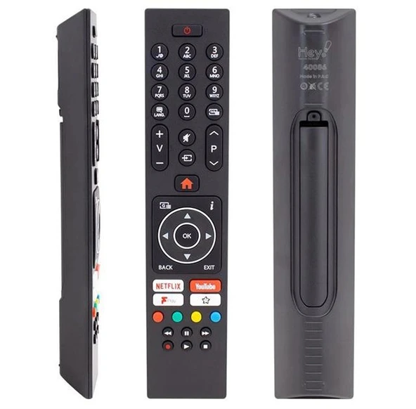 Vestel 49UD8200 - 55UD8450 / Finlux 32FFI5760 Netflix-Youtube-Play Tuşlu Lcd-Led Tv Kumanda (RC43137-30101403) ürün görseli 1
