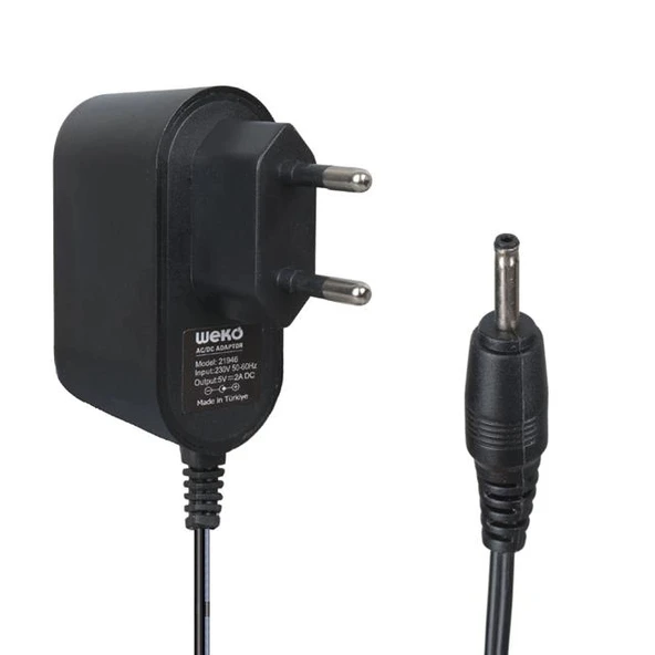 Weko WK-21946 5 Volt - 2 Amper 2.5*0.7 İnce Uç Yerli Üretim Tablet Pc Adaptörü ürün görseli 1