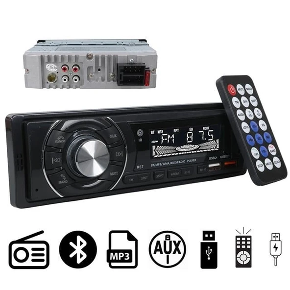 Carstar CS-950 Çift USB/SD/FM/AUX/Bluetooth Kumandalı Oto Teyp 4X60 Watt ürün görseli 1
