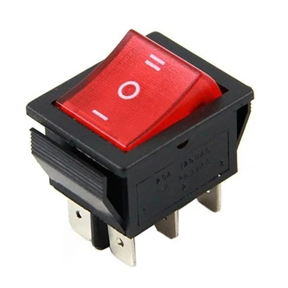 Tekli Soba Anahtarı 6 Pin Geniş Işıklı (On-Off) IC-105 ürün görseli 1