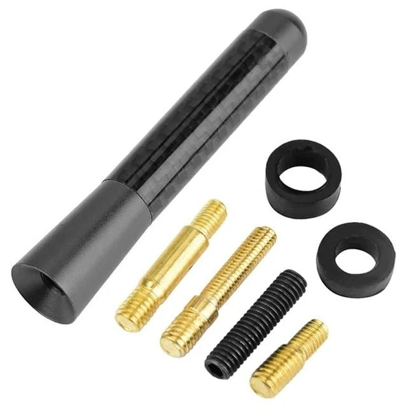 PowerMaster PM-26308 Universal Mavi Karbon Fiber Oto Çubuk Radyo Anteni 12 CM ürün görseli 1