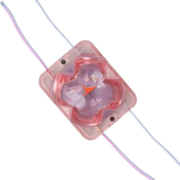 Powermaster PM-14724 12 Volt 2 Watt Pembe Sabit 4333-3030 Modül Led 43x33x28mm ürün görseli 1