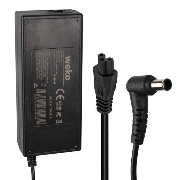 Weko 14 Volt - 3 Amper 6.5*4.4 Uçlu İğneli Yerli Üretim Plastik Kasa Masaüstü Samsung Monitör Adaptörü ürün görseli 1