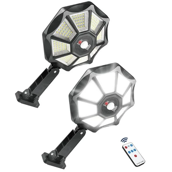 Powermaster ZB-168A Kumandalı Sensörlü Beyaz Solar Aydınlatma ürün görseli 1