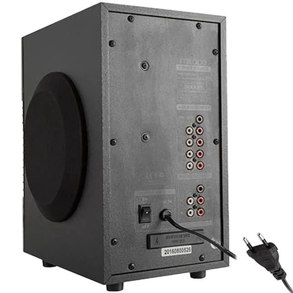 Mikado MD-856BT USB-SD-FM Destekli Multimedya 5+1 Bluetooth Speaker - Resim 3