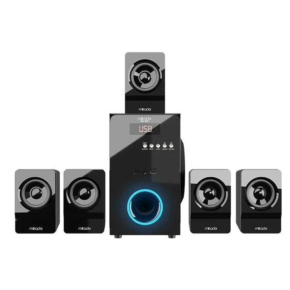 Mikado MD-581BT 110W USB/SD/FM/BT Destekli 5+1 Ses Sistemi Hoparlör - Speaker ürün görseli 1