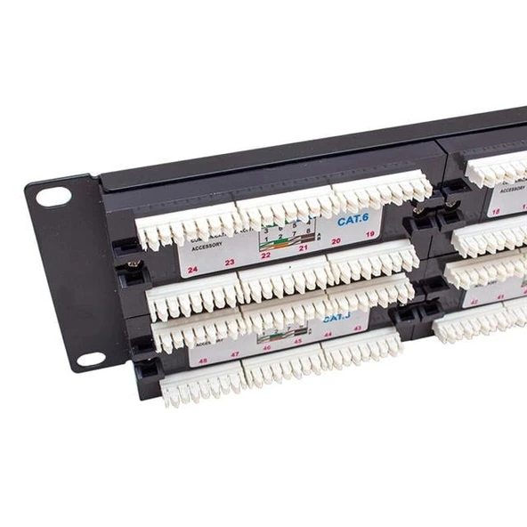 Powermaster PM-18501 48 Port UTP CAT6 Patch Panel - Resim 2