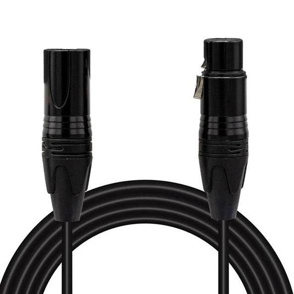 MagicVoice LD381 1 Metre Canon XLR Dişi - Canon XLR Erkek Stereo Plastik Jak Mikrofon Ses Kablosu ürün görseli 1