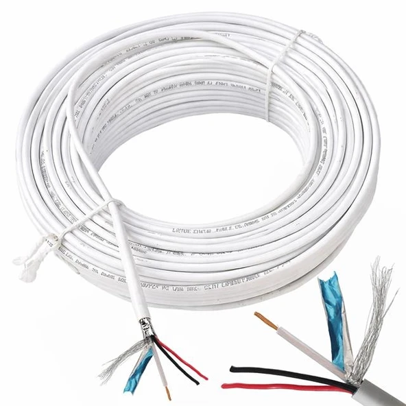 Botech 2+1 0.50x0.18mm CCA CCTV Kamera Kablosu (100 Metre) ürün görseli 1