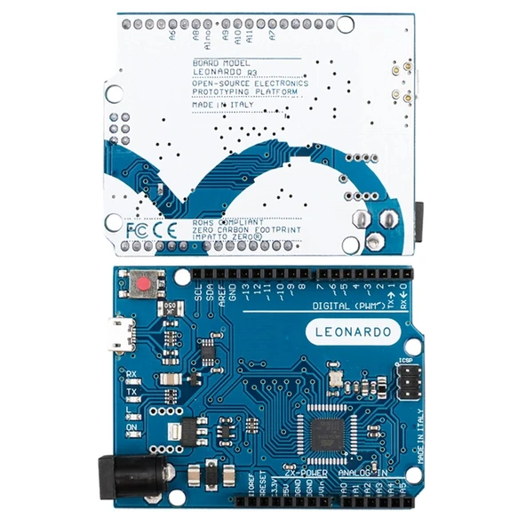 Arduino Leonardo R3 ATmega32U4 Mikrodenetleyici Geliştirme Kartı ürün görseli 1