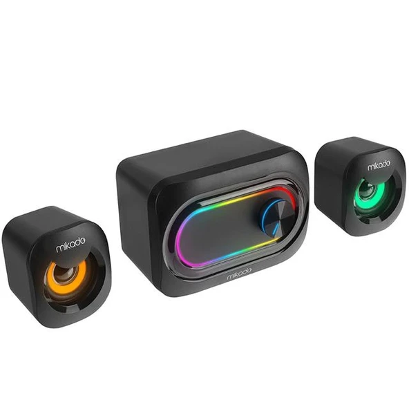 Mikado MD-511 5W+3W×2 USB RGB Ledli 2+1 Gaming Speaker Hoparlör ürün görseli 1