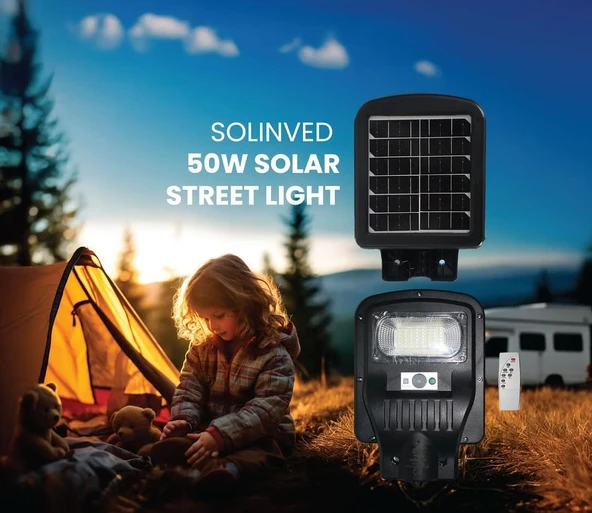 Solinved 50W Solar Sokak Lambası ürün görseli 1