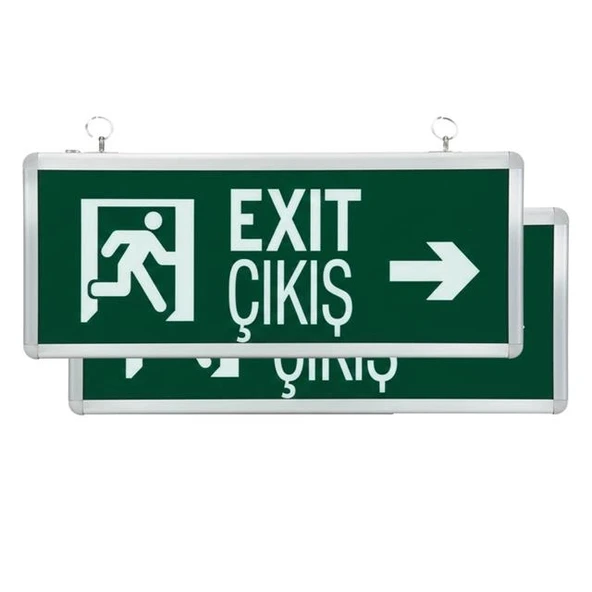 Horoz Robson HL330L 3 Watt 160 Lümen Şarjlı Acil Çıkış Sağ Sol EXIT Levhası Özellikleri (2'li Paket) ürün görseli 1