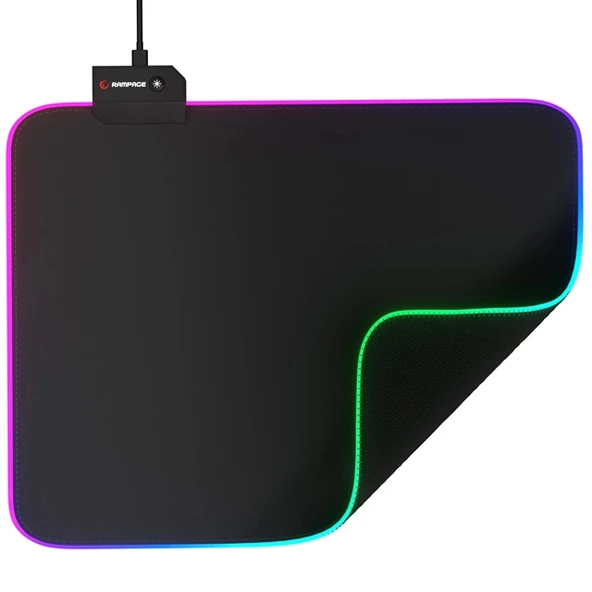 Rampage MP-21 Pulsar M Rgb Ledli 252X328X3 Mm Siyah Oyuncu Mouse Pad ürün görseli 1