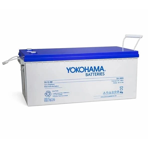 Yokohama YH-27019 12V 200Ah Tam Bakımsız Deep Cycle Jel Akü (532x240x221mm) ürün görseli 1