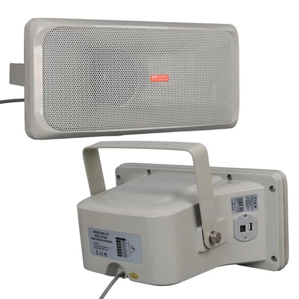 MagicVoice MV-29 13 CM 30 Watt Komütatörlü Hat Trafolu Gri Horn Sütun Hoparlör (Tekli Paket) ürün görseli 1