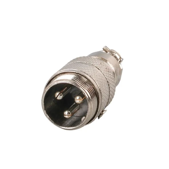 Mayk GX16-3 Pinli Metal Erkek Konnektör (M16 - 16mm) ürün görseli 1