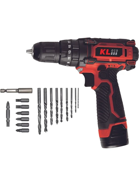 Kleco KE2220DM-DB 12V/2AH. Çift Akülü Li-Ion Şarjlı Darbeli Matkap ürün görseli 1