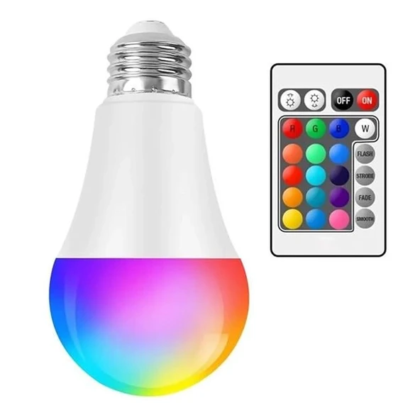 Ledx AL-LL9RGB 9 Watt Kumandalı 800 Lumen RGB Işık E27 Led Ampul ürün görseli 1