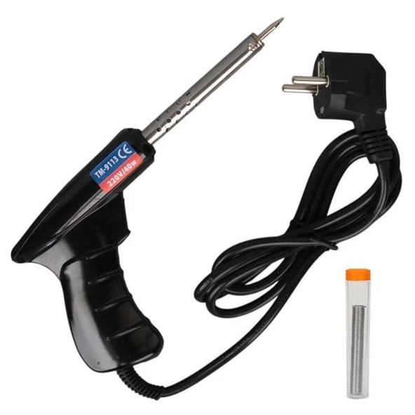 Technomax TM-9113 40 Watt Tabanca Havya Lehim Telli Lehim Makinesi AC220V 120cm Kablolu ürün görseli 1