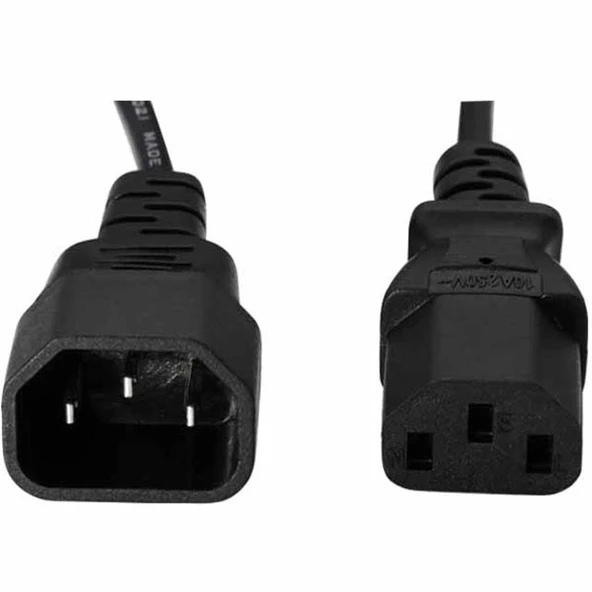PowerMaster PM-567 C14 C13 Power Güç Kablosu Ara Uzatma 3x0.75mm 1.8 Metre UPS PDU Kablosu (10A 250V) ürün görseli 1