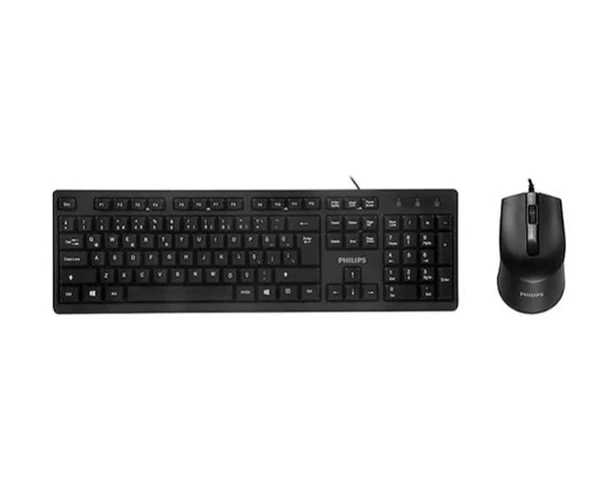 Philips SPT6234B USB 1.2 Metre Kablolu Ofis Tipi Siyah Numpadli Türkçe Q Klavye Mouse Seti ürün görseli 1