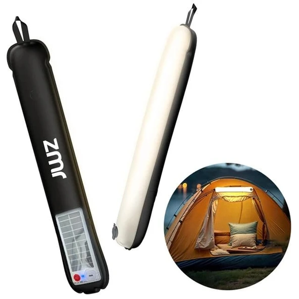 ZMR ZMR-385 Katlanır Şişirilebilir Beyaz Ledli Aydınlatma Tüpü USB Ve Güneş Enerjisi Şarjlı Armatür ürün görseli 1
