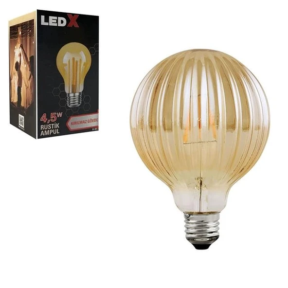 Ledx AS-60 Kırılmaz Gövde 4,5 Watt Rustik Star Ampul ürün görseli 1