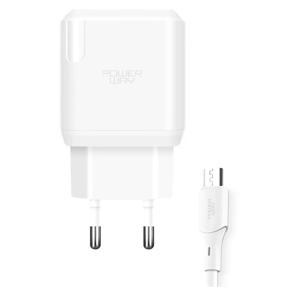 Powerway QCM30 18W Hızlı Şarj Adaptörü + Micro USB Kablo Seti ürün görseli 1