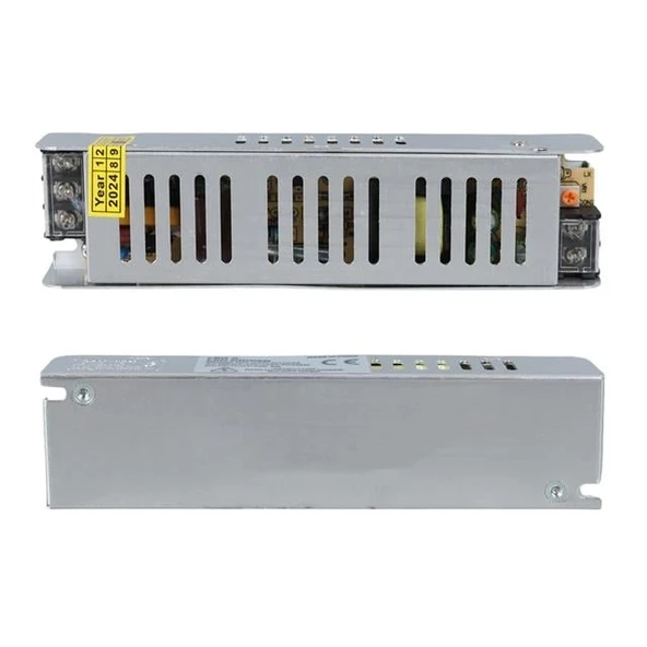 Ledx ALN-M1205S 12 Volt 5 Amper Slim Metal Kasa Adaptör 160x40x35mm ürün görseli 1