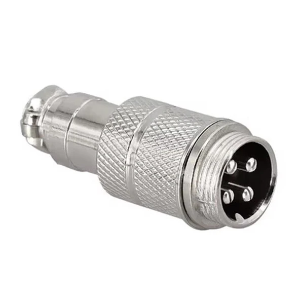 Mayk GX16-4 Pinli Metal Erkek Konnektör (M16 - 16mm) ürün görseli 1
