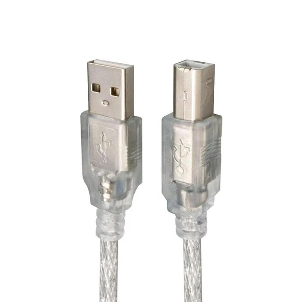 S-Link SL-U2007 7 Metre USB2.0 Yazıcı Kablosu Şeffaf Kalın Örgülü Yazıcı ve Tarayıcı Bağlantı Kablosu ürün görseli 1