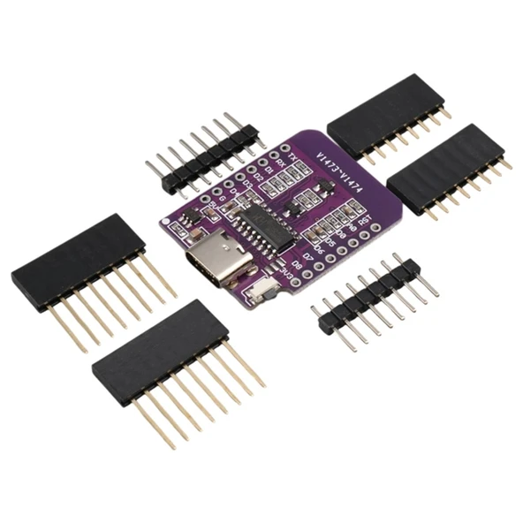 Wemos D1 Mini V4.0 ESP-C3 Geliştirme Kartı Type-C Girişli WiFi Bluetooth Modülü ürün görseli 1
