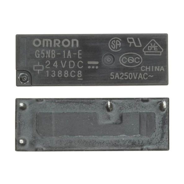 Omron G5NB-1A-E 24VDC Kart Rölesi 24 Volt 4 Pin Bacak Siyah 16X4C16 ürün görseli 1
