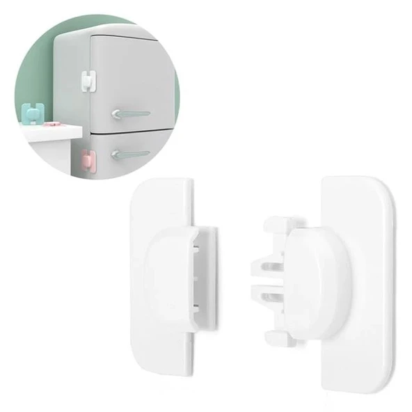 Sunup SN-28750 Geçmeli Tip Buzdolabı ve Dolap İçin Çocuk Güvenlik Kilidi Yapışkanlı ürün görseli 1