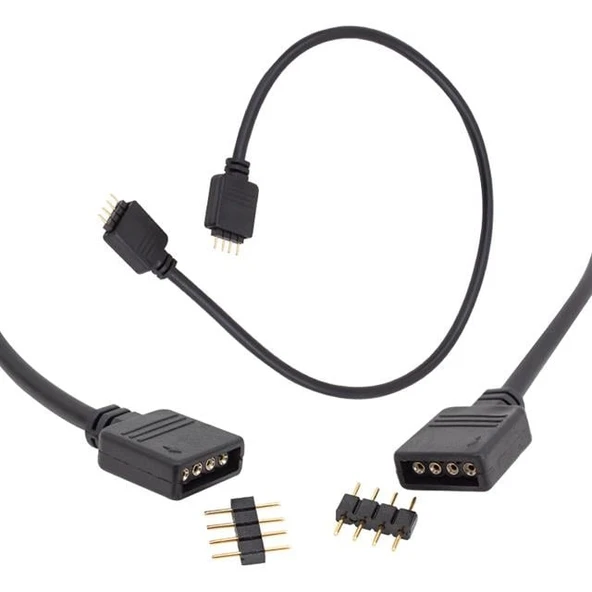 Powermaster RGB Led Bağlantı Erkek-Dişi Jumperlı 4 Pin Kablo ürün görseli 1