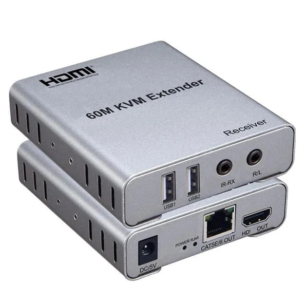 Fully H-608L 4K UHD 60 Metre KVM Switch HDMI Extender CAT5-6 (Uzatıcı) ürün görseli 1