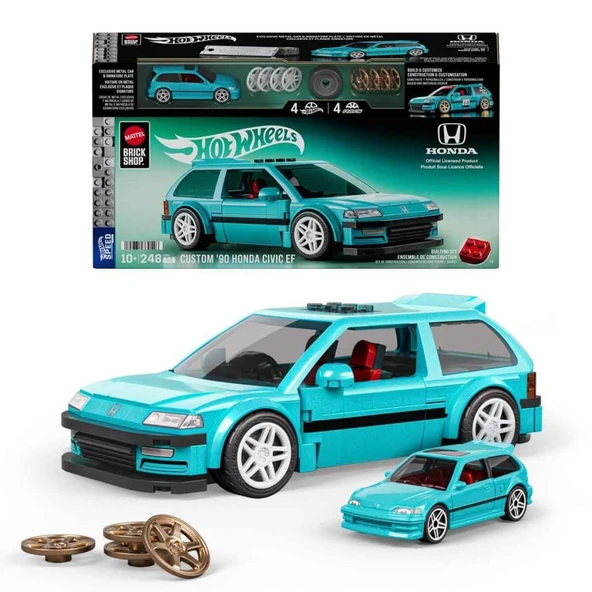 Mattel Brick Shop Hot Wheels JHF62 Custom '90 Honda Civic EF ürün görseli 1