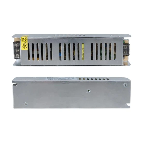 Ledx ALN-M1210S 12 Volt 10 Amper 120 Watt Slim Metal Kasa Adaptör 190x48x38mm ürün görseli 1