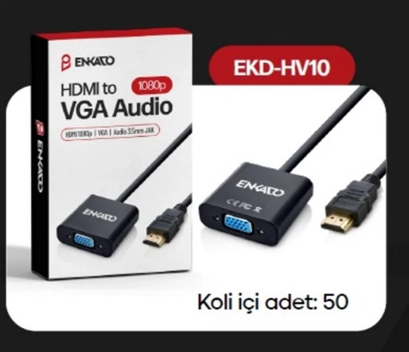 Enkado EKD-HV10 HDMI - VGA Çevirici Adaptör ürün görseli 1