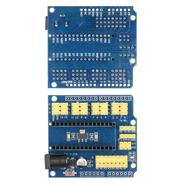 Arduino Uno Sensor Shield V4.0 (Mavi) Genişletme Kartı ürün görseli 1