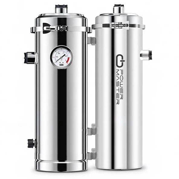 PowerMaster PM-28653 Ana Hat Su Arıtma Sistemi 5.000 L/Saat Paslanmaz Çelik Gövdeli Yıkanabilir UF-PVDF Filtreli ürün görseli 1