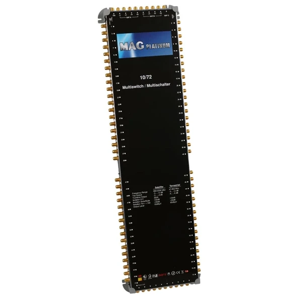 Mag Platinum MP 10/72 Multiswitch 10 Giriş 72 Çıkışlı Merkezi Hibrit 4K Ve 3D Destekli Uydu Santrali ürün görseli 1