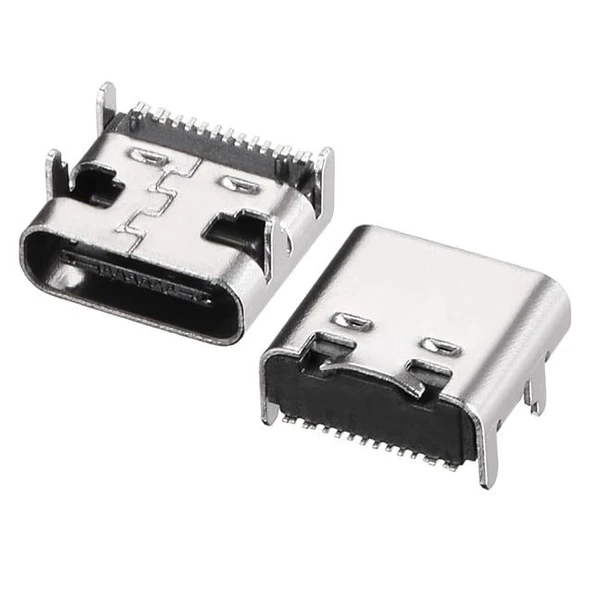 PowerMaster IC-266B-4 Type-C Dişi Şase Konnektör - USB 3.1 16 Pin Hızlı Şarj Destekli Soketi ürün görseli 1