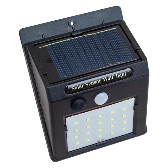 Powermaster PM-4528 Solar Sensörlü Duvar Tipi 20 Ledli Beyaz Led Aplik ürün görseli 1