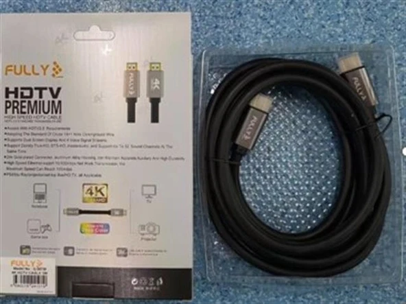Fully G-507L 1.5 Metre 4K v2.0 Ultra HD Alüminyum Başlıklı HDMI Görüntü Kablosu ürün görseli 1