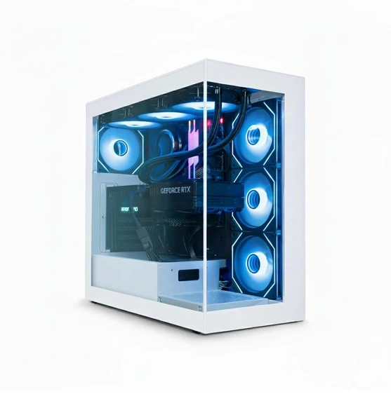 AIGO DS900 Beyaz 850W 80+ Bronze ARGB Mid Tower Kasa ürün görseli 1