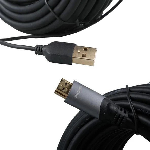 Philips SWL6122B/93 4K 60 Hz 15 Metre Usb Güç Kablolu HDMI Görüntü Kablosu ürün görseli 1